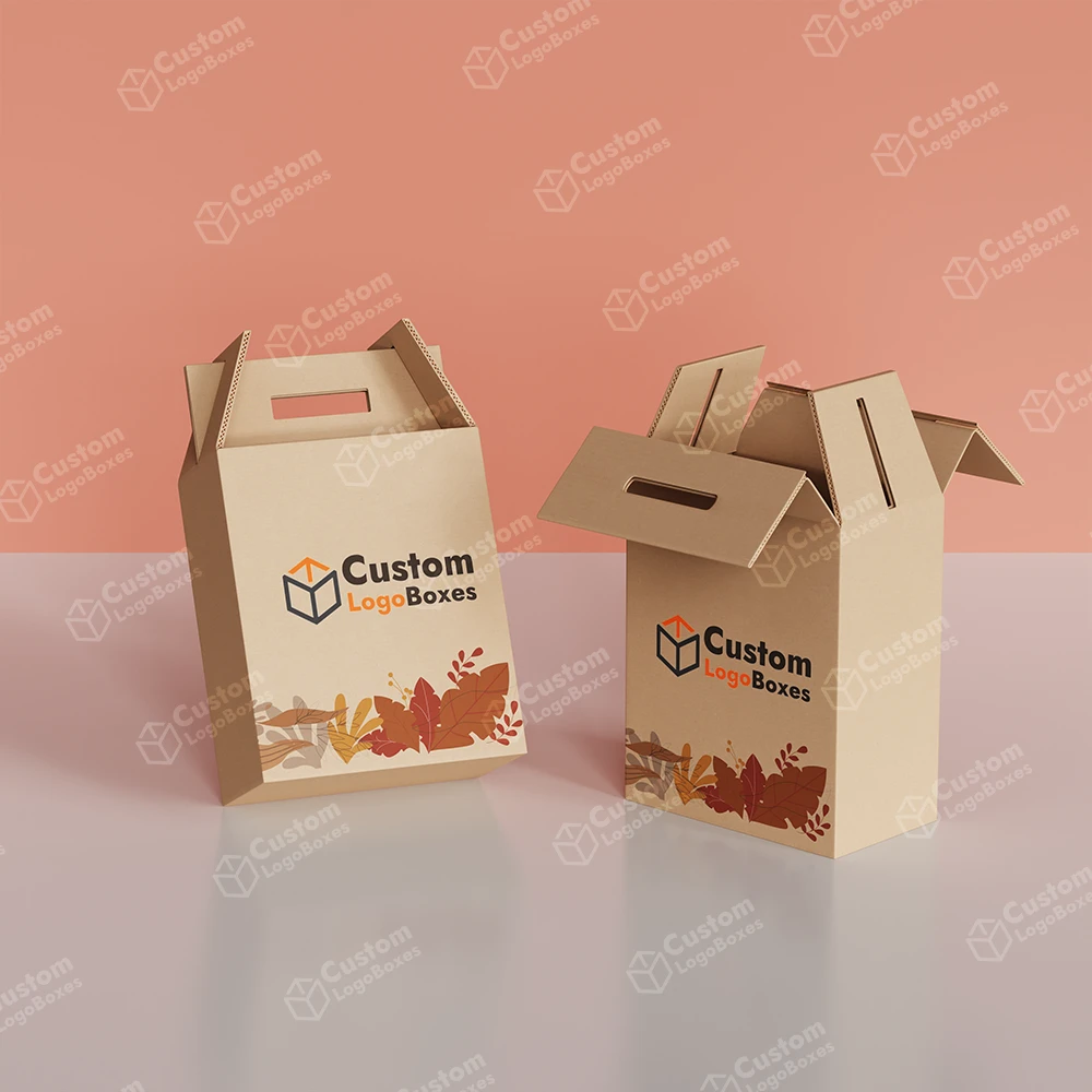 Custom Corrugated Handle Boxes for Easy Transport