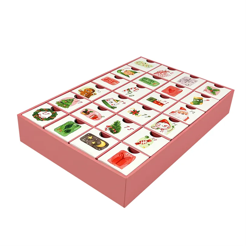 Custom Printing Advent Calendar Box Pink Diy Xmas Advent Calendar Paper Gift Boxes Christmas Chocolate Advent Calendar - Buy Xmas Advent Calendar,Advent Calendar Box Pink,Christmas Chocolate Advent Calendar.