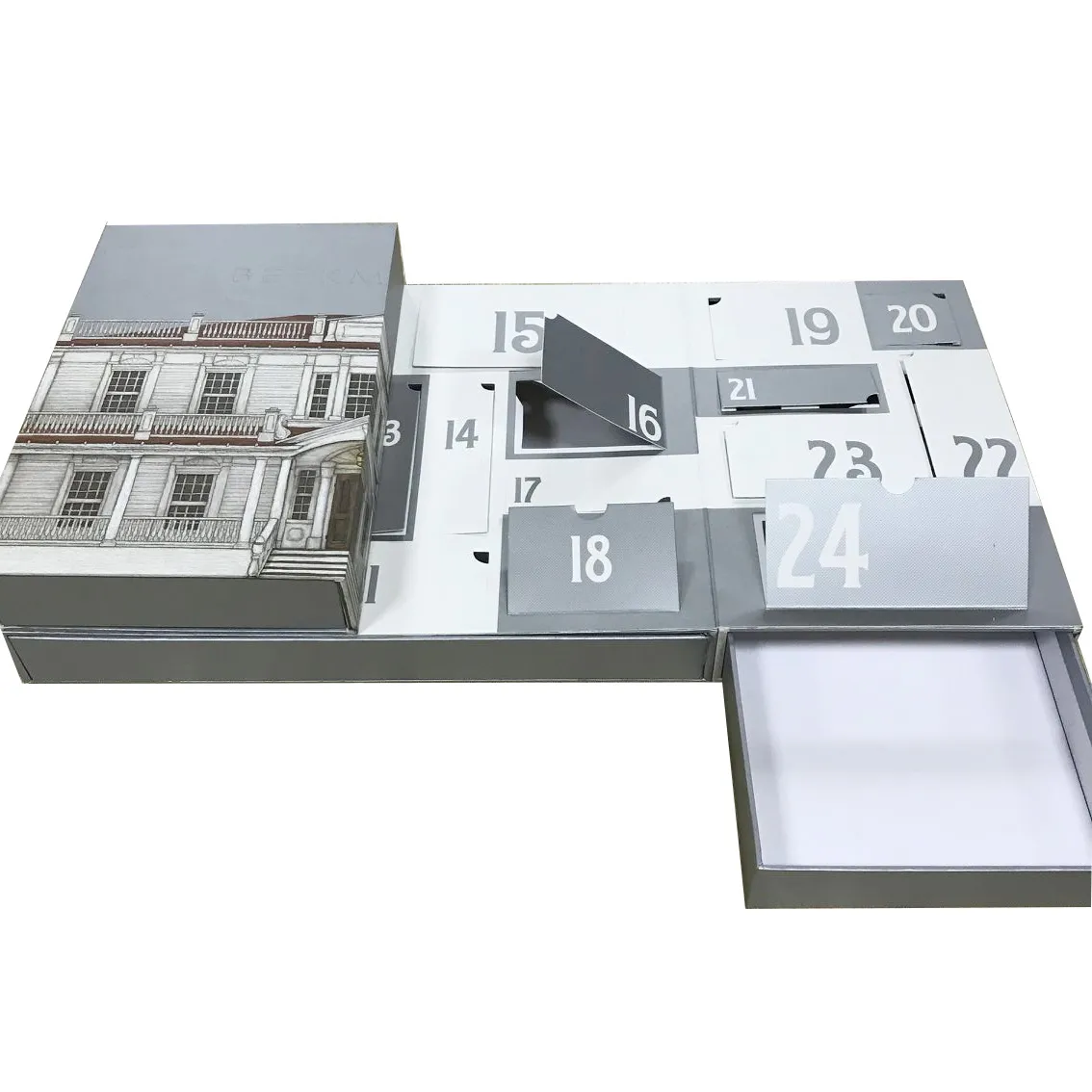 Luxury 24 Drawers Christmas Gift Cardboard Packaging Box Advent Calendar Box Packaging - Buy High Quality Christmas Advent Calendar Box Packaging,2 Layers Gift Box With Customized Printing Calendar Box,Print Box Advent Calendar Packaging Box With 24