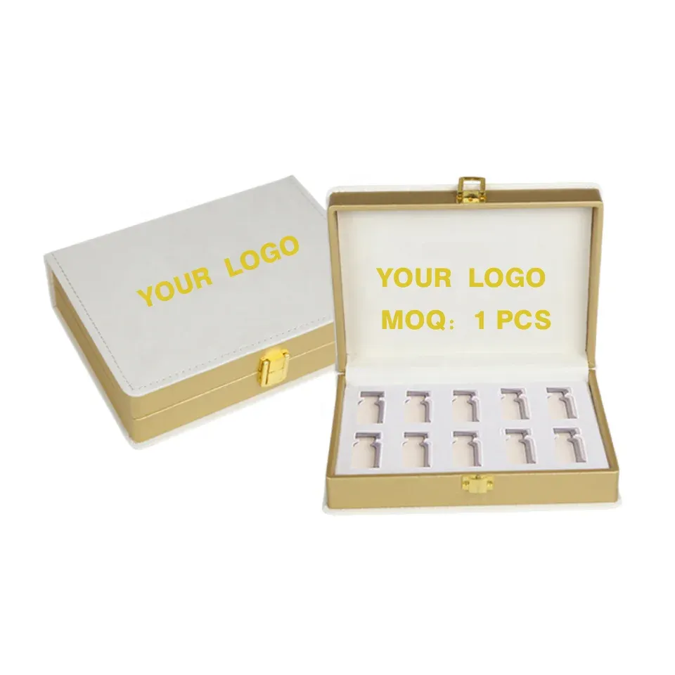Wholesale Leather Packaging Box With Golden Buckle Closure Packaging Gift Box Skin Care Serum Ampoule Box Packaging - Buy Leather Box,Cosmetic Packaging Box,Serum Ampoule Box Packaging.