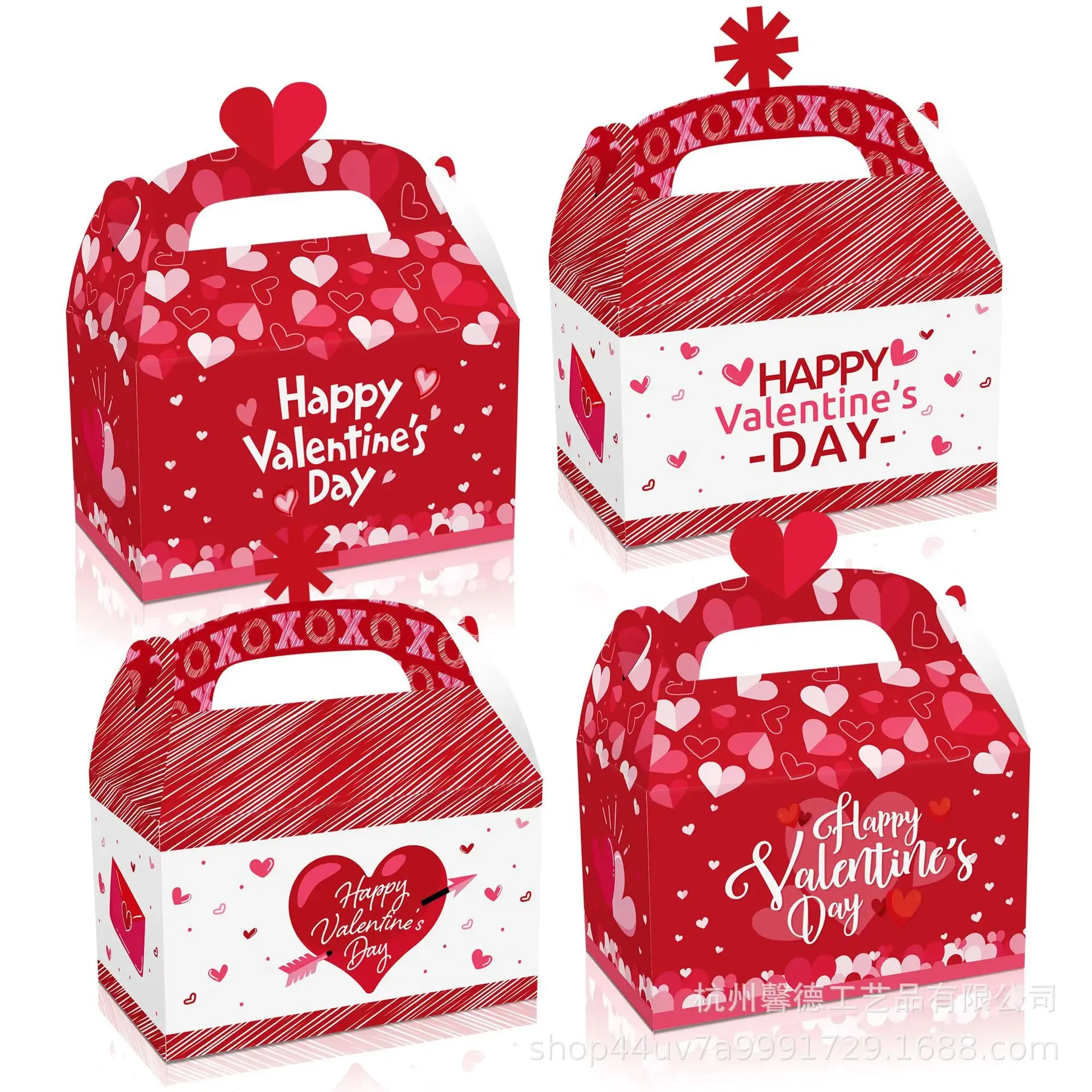 Custom Foldable Valentines Day Gift Box Cookie Box Packaging Bakery Cake Small Candy Donut Food Packaging Boxes With Handle - Buy Valentines Gift Box Packaging,Cookies Box Valentines,Custom Bakery Cake Boxes Cookie Box Packaging.