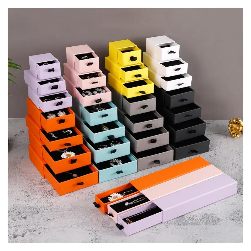 Wholesale Custom Necklace Ring Drawer Gift Jewelry Box Full Set Paper Boxes Packaging With Logo For Small Business - Buy Jewelry Packaging Boxes For Small Business,Jewelry Packaging Box Full Set,Jewelry Gift Box.