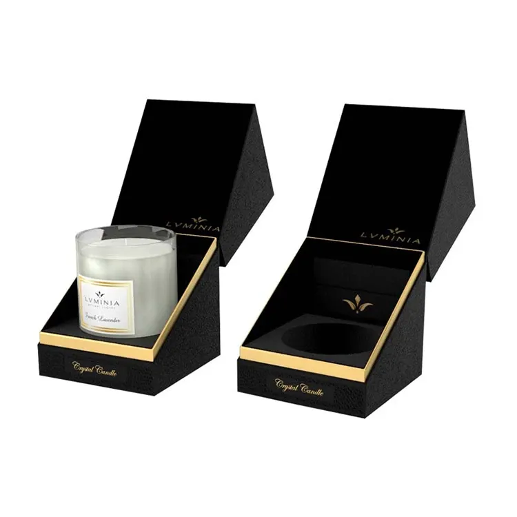 Wholesale Luxury Empty Rigid Candle Jars Packaging Gift Boxes - Buy High Quality Candle Box Packaging Paper Box For Candle Jar,Black Gift Paper Scent Candle Boxes Packaging,Recycled Portable Corrugated Candle Packaging Boxes.